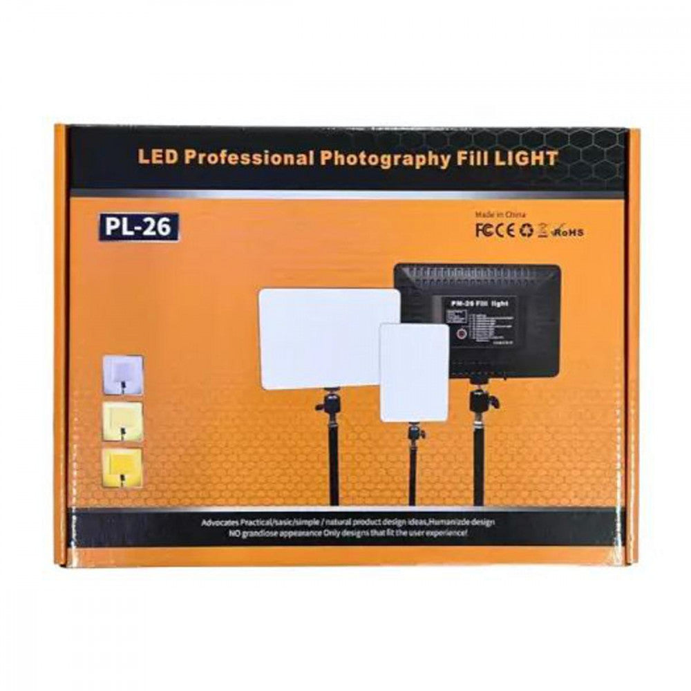 Video light lamp LED PL-26 23x16 cm 240 Lights 3200K-5600K Remote USB Control