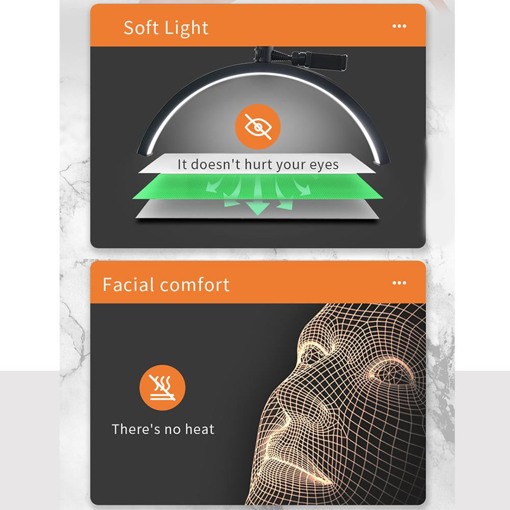 Shadowless LED crescent moon lamp HD-M40X 36W White color 3200-5600K 50cm light:238 145-187cm Alloy lamp head+metal support