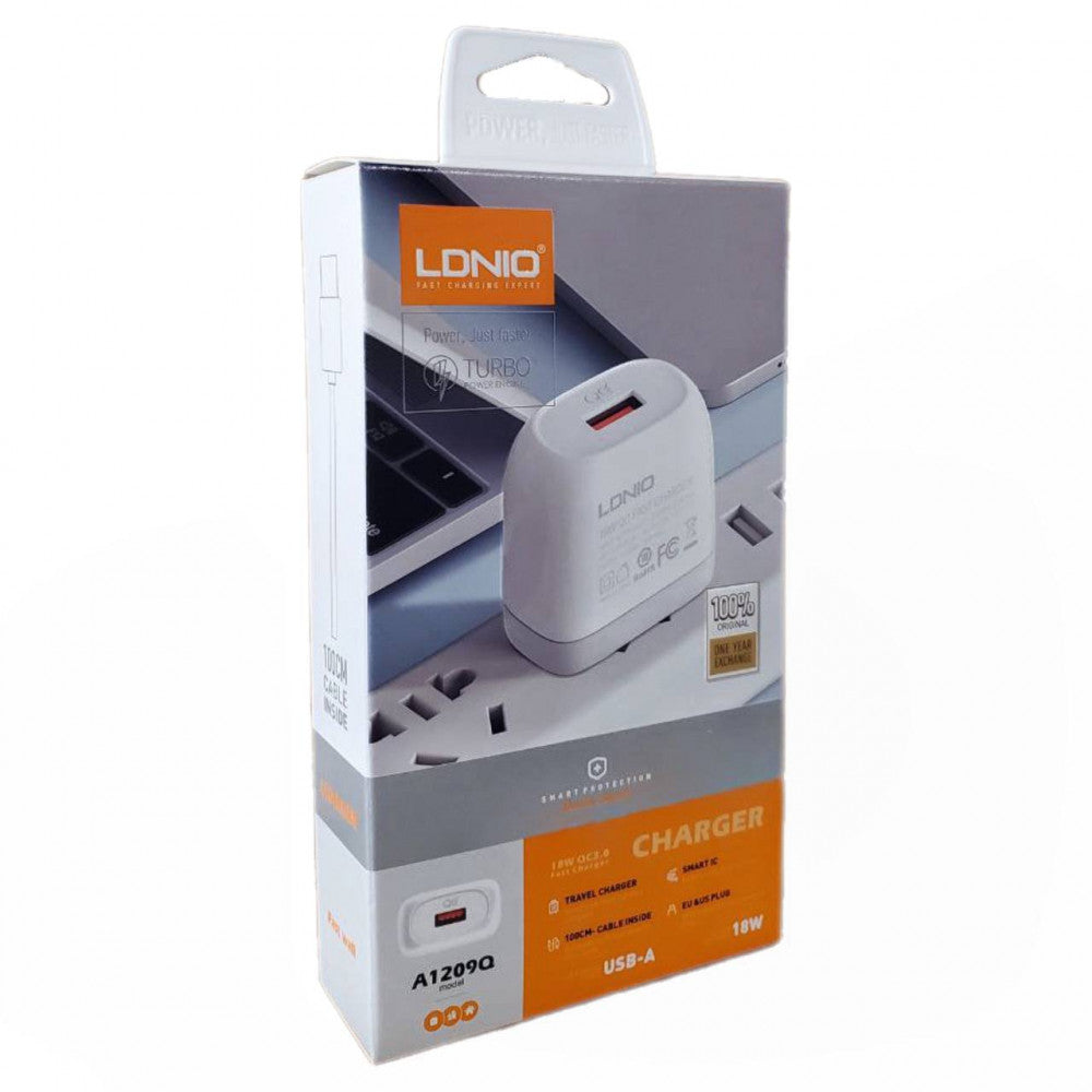 Home Charger | 18W | 1U — Ldnio A1209Q White