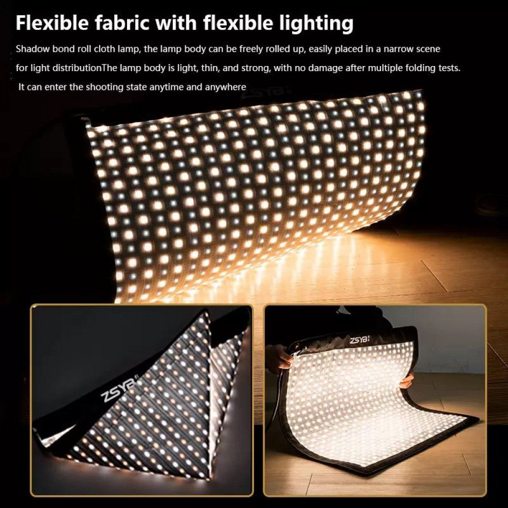 ZSYB JB-150X 150W Dual Color 3200K-5600K Flexible LED Video Light.