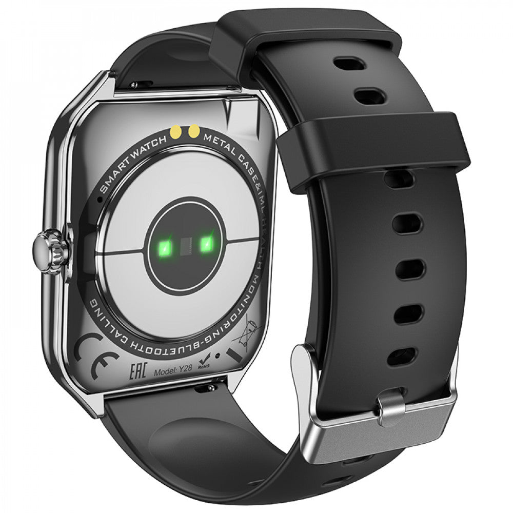 Smart Sports Watch (Call Version) Hoco Y28 — Silver