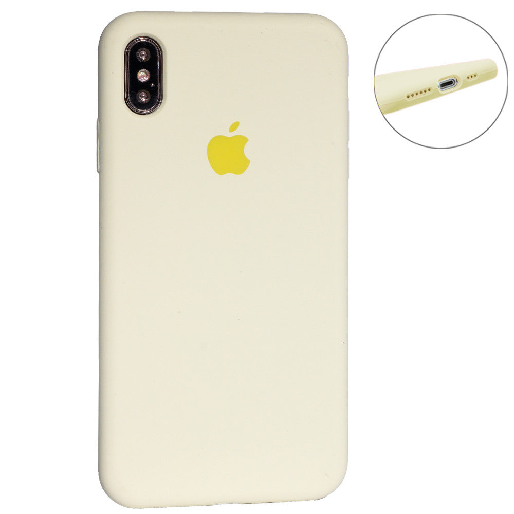 Original Silicone Case Full Size iPhone X ; XS — Mellow Yellow (51)