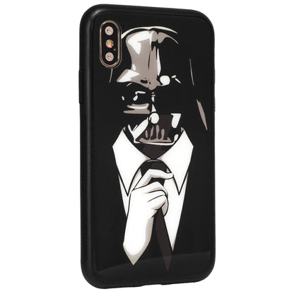 Glass with print TPU Case iPhone Xs MAX — Papa Vader
