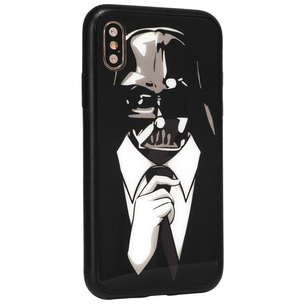 Glass with print TPU Case iPhone Xs MAX — Papa Vader