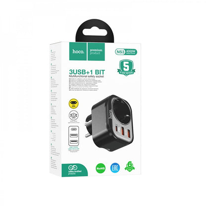 Home Charger 20W PD 2U Hoco NS3 – Black