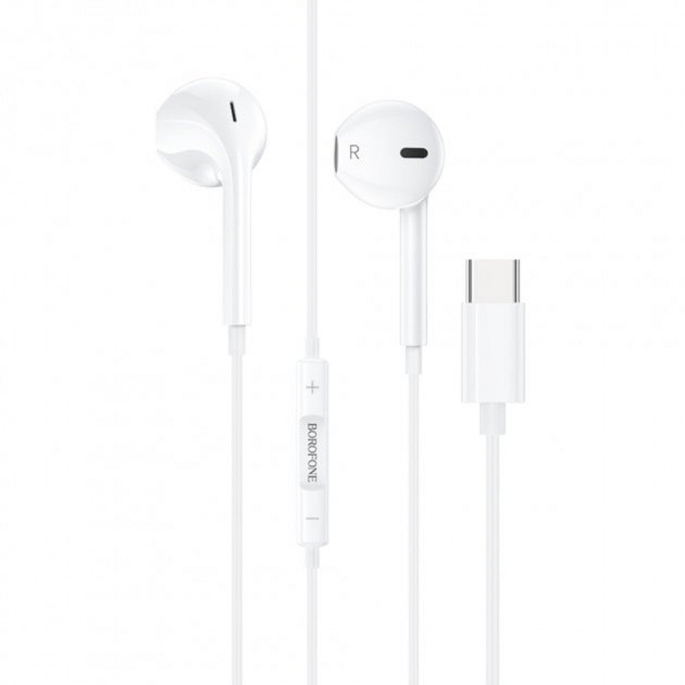 Type C headphones with microphone Borofone BM60 Original Series – White