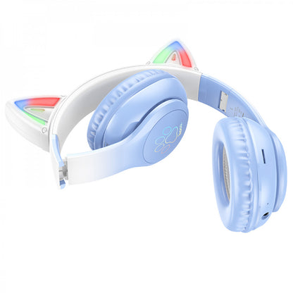 Bluetooth headphones Hoco W42 Adventure – Crystal Blue