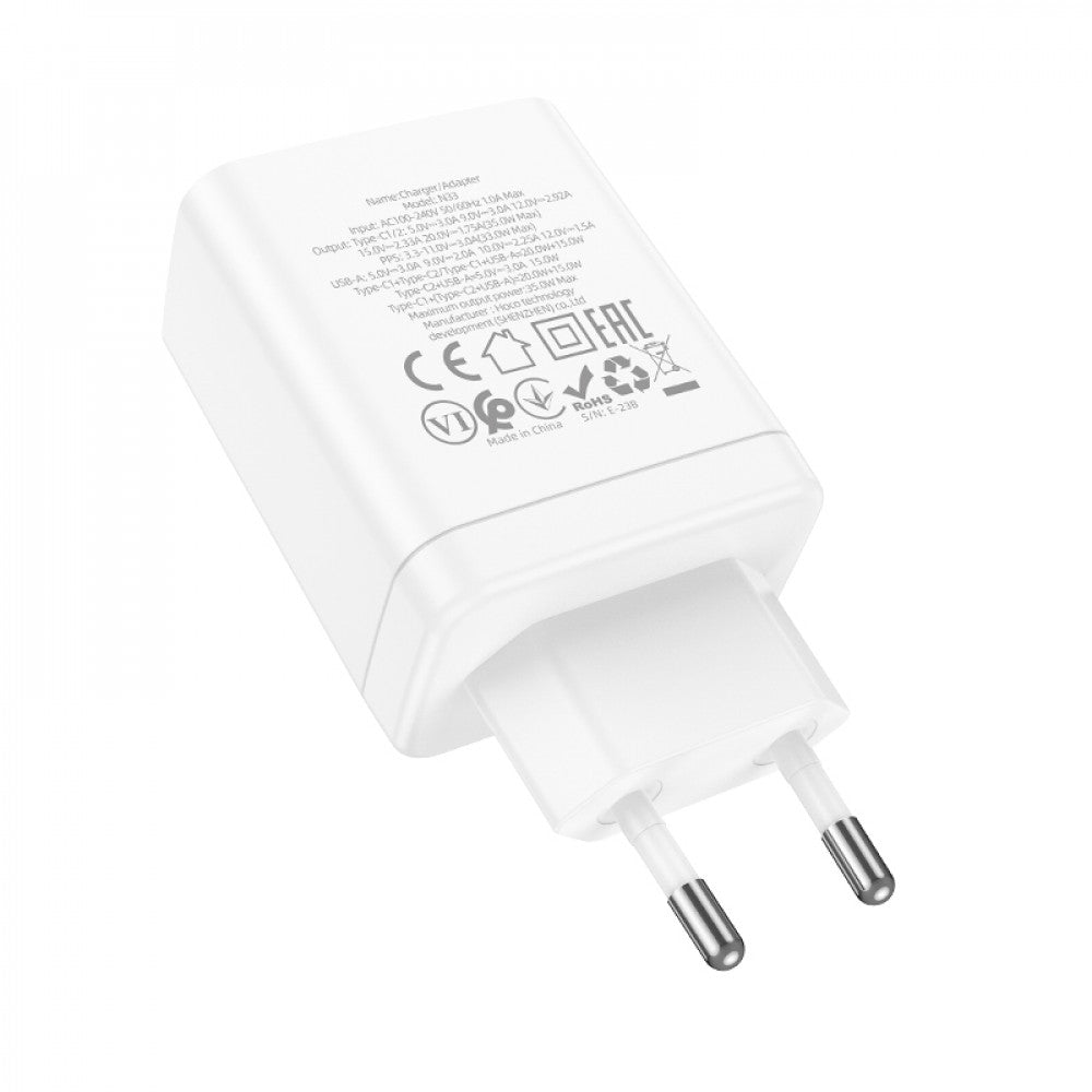 Home Charger 35W 2 PD QC3.0 Hoco N33 – White