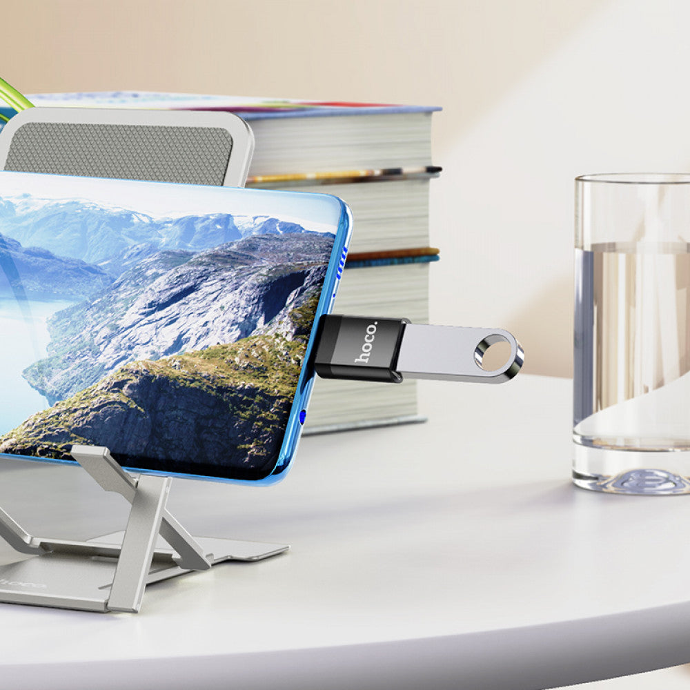 Adapter OTG USB C To USB — Hoco UA17  016 — Black