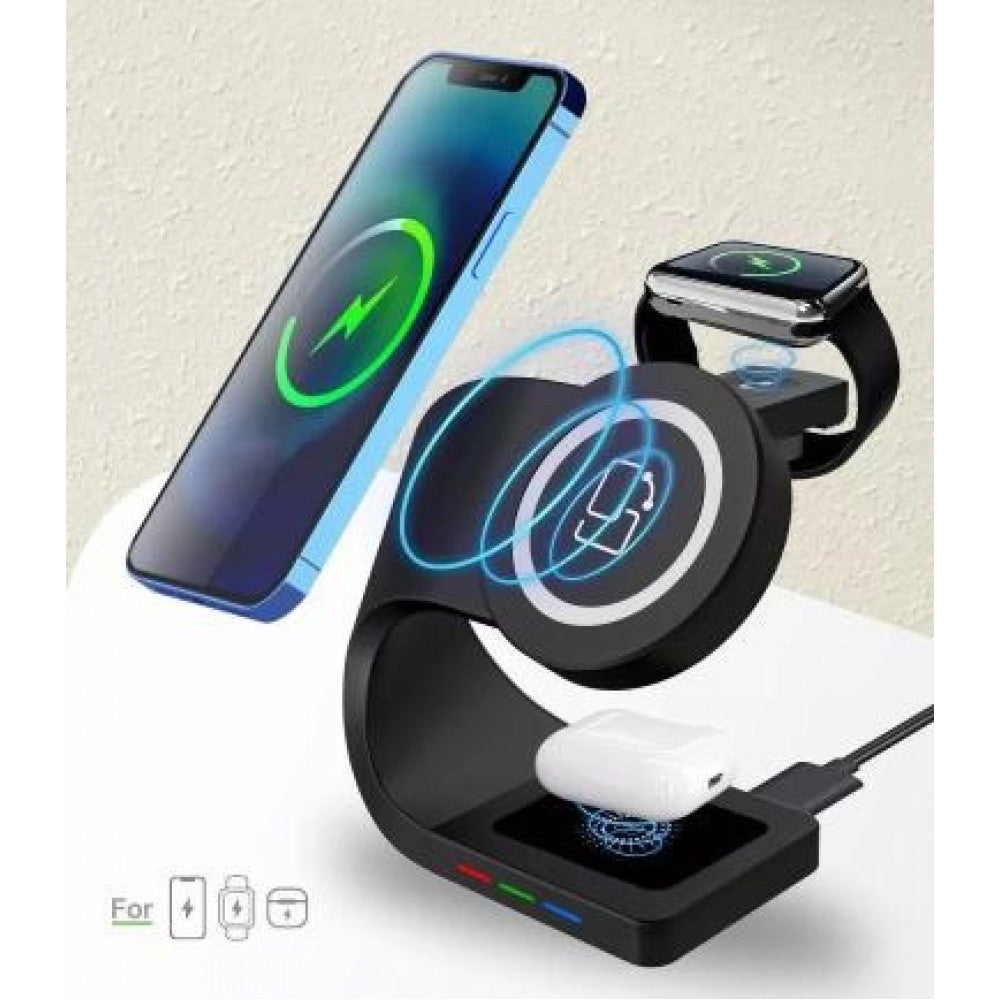 Wireless Charger 3 in 1 Y36 MagSafe - Black