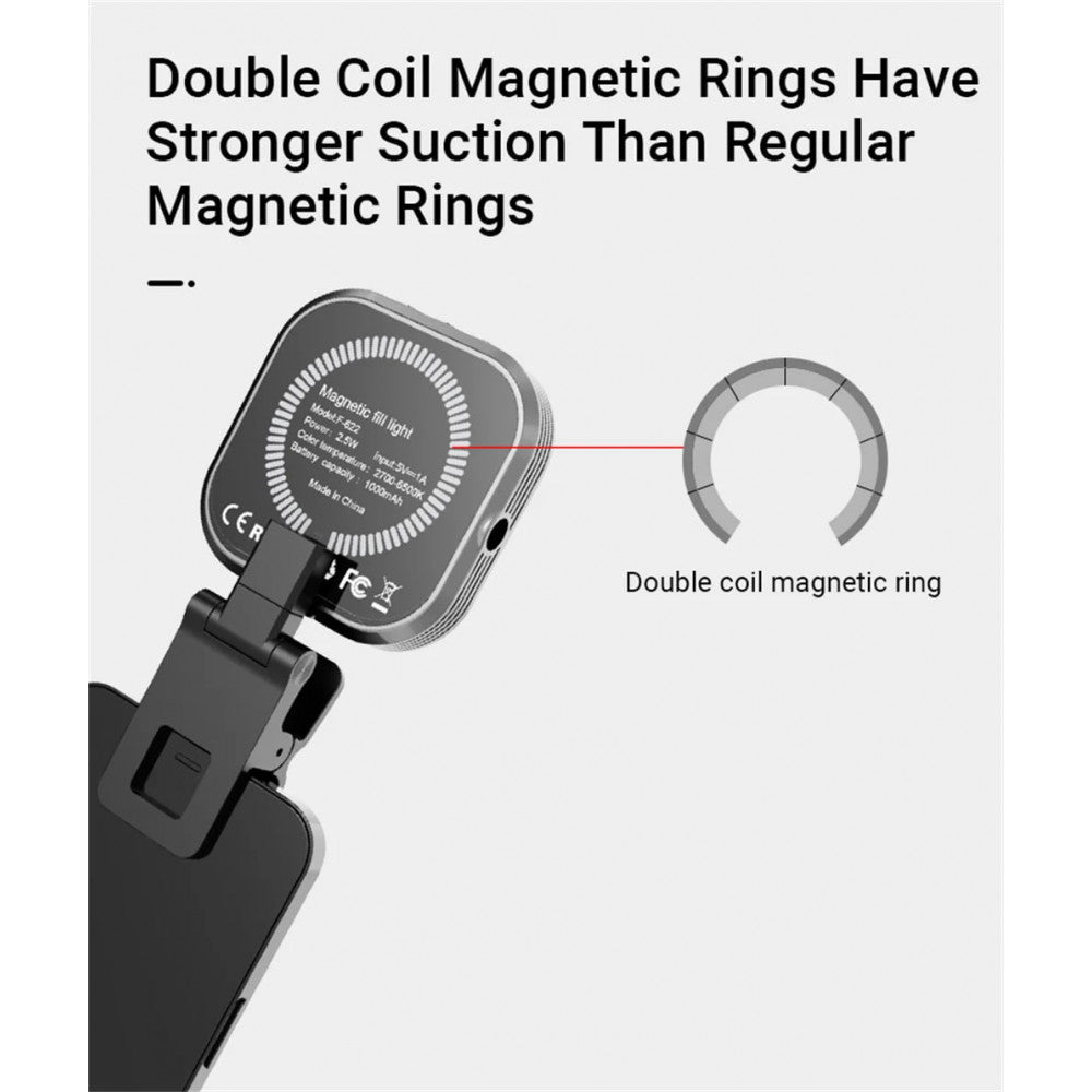 Селфи вспышка аккумуляторная F-622  с MagSafe и прищепкой