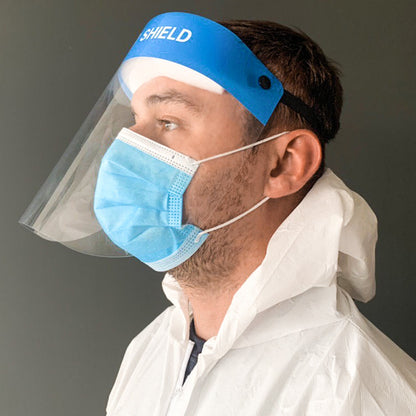 Protective mask-shield with screen