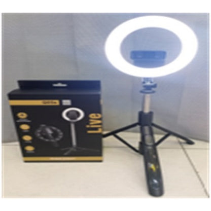 LED ring lamp kit 20 cm 8" Q05S 80 pcs 3000K-6500K batter with tripod stand