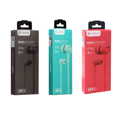 Headphones with microphone 3.5mm Celebrat Sky-1 – Blue