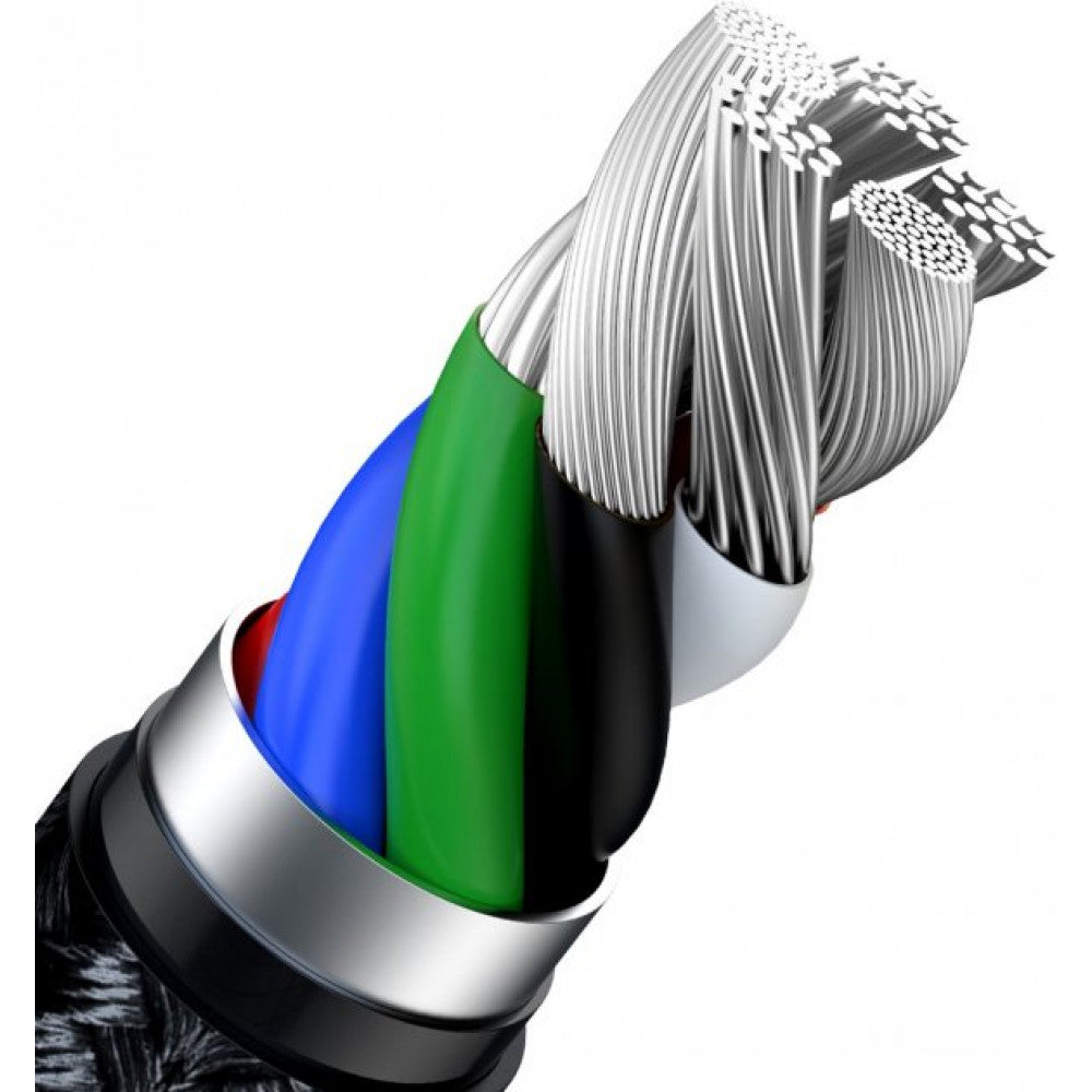 USB C to Lightning Cable 20W (0.25m) Baseus (CATLJK-01) Cafule Series Metal – CATLJK-01 Black