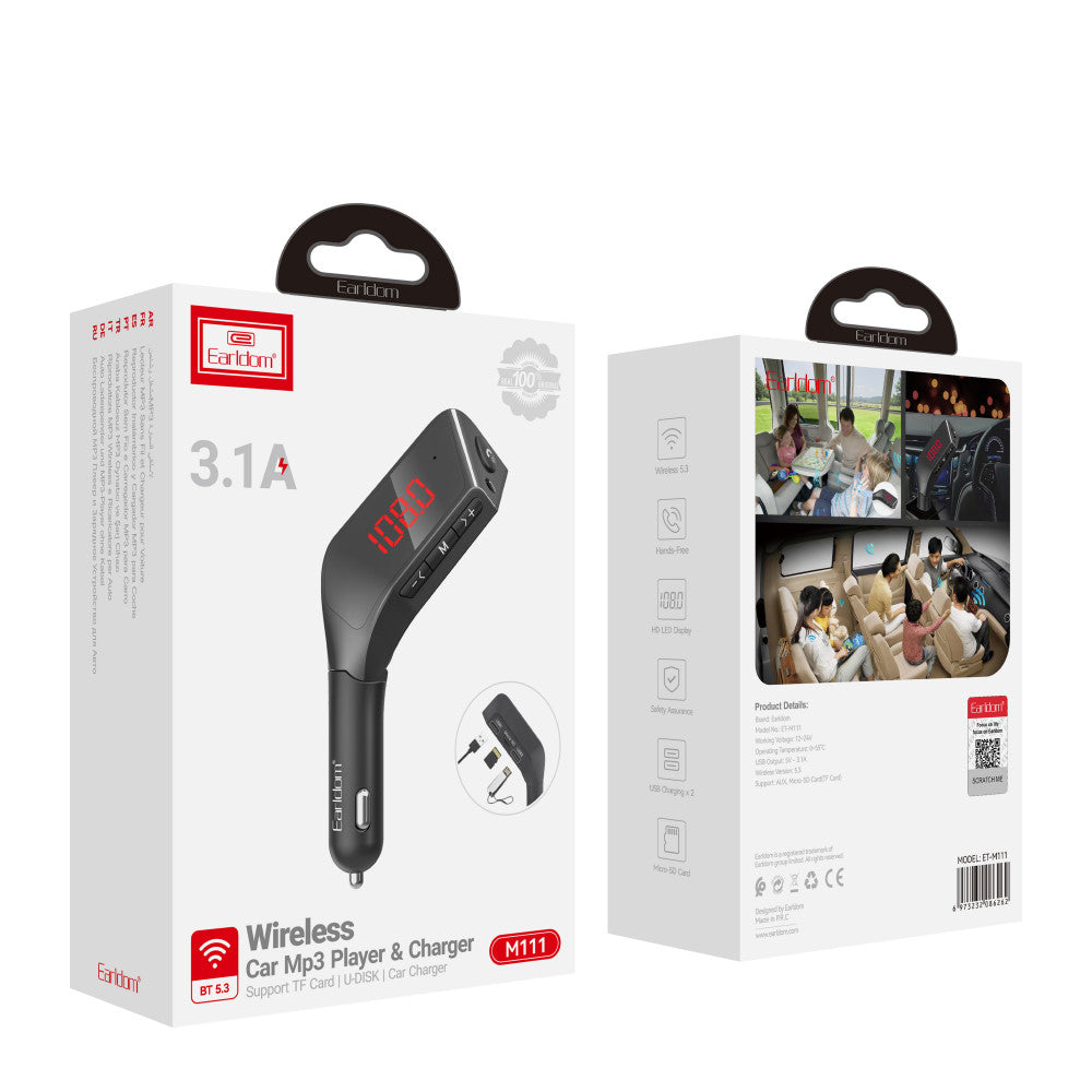 Fm Modulator MP3 | Car Charger | 2.0A | 2U — Earldom ET-M111