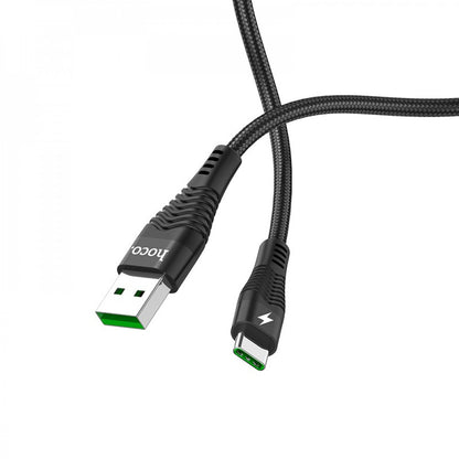 Кабель USB C 5A (1.2m) — Hoco U53 — Black