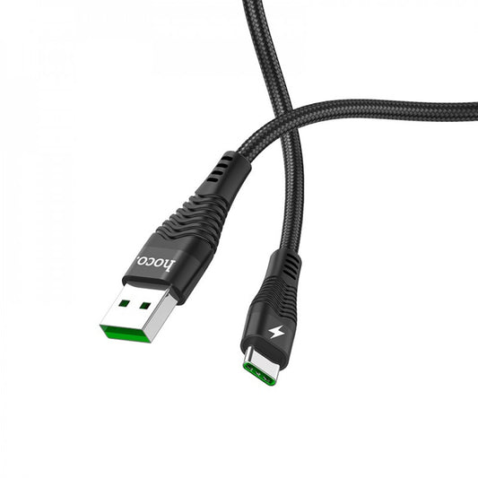 Кабель USB C 5A (1.2m) — Hoco U53 — Black