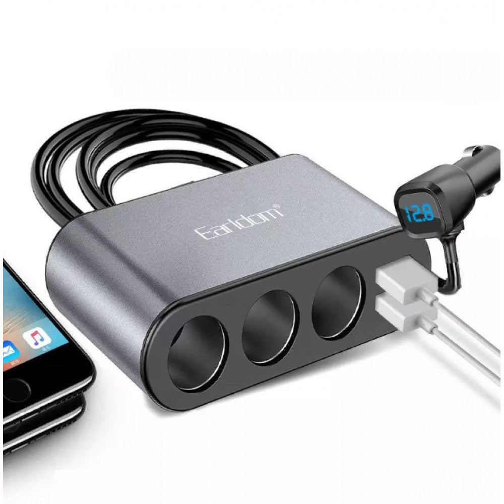 Cigarette Lighter Splitter | 3S | 3.1A | 2U — Earldom ES-CS2