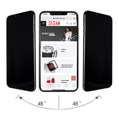 Zahisne sklo Privacy 3D iPhone 12: 12 Pro Black