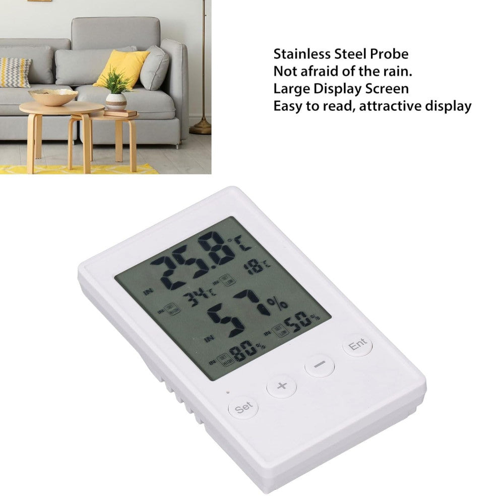Digital Clock with Thermometer and Hygrometer Digital Alarm