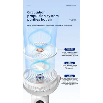 Портативный мини вентилятор M9 White