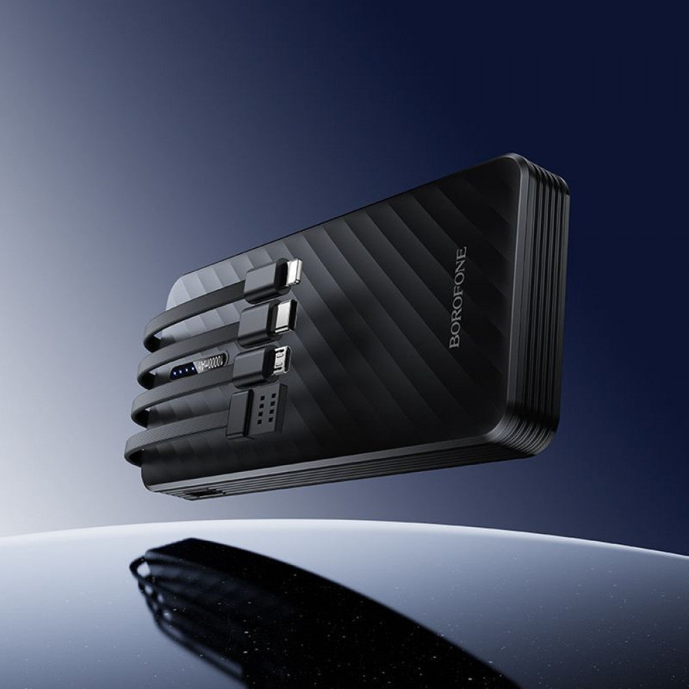 Power Bank 10000 mAh  — Borofone BJ84 built-in 4 cables