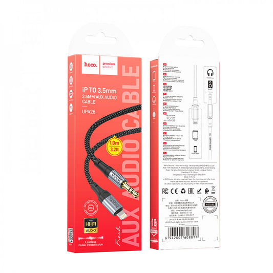 Cable Aux to Lightning – Hoco UPA26 – Black