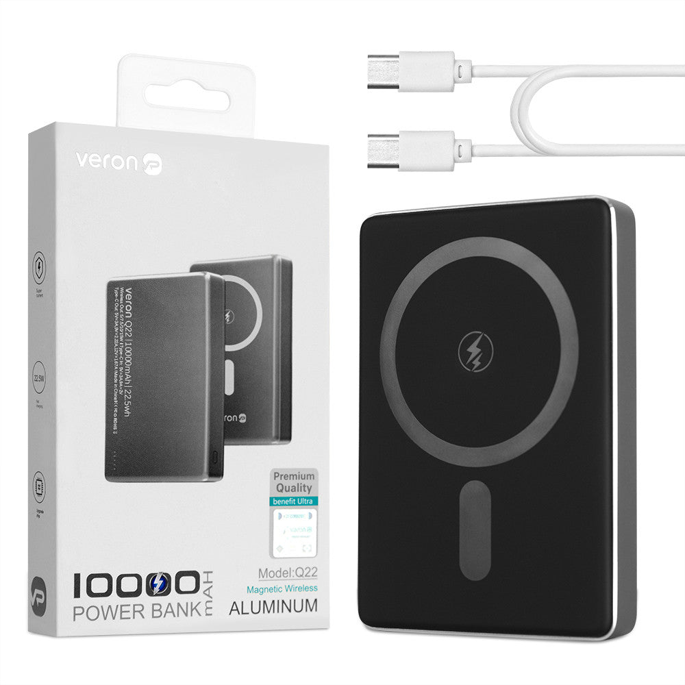 Magsafe Power Bank 10000 mAh | 22.5W — Veron Q22 with magnetic fast charging USB C