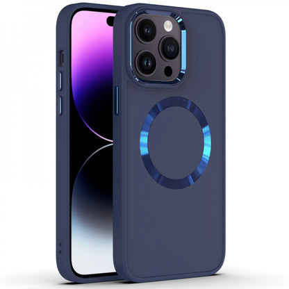 Metal Style Case With MagSafe iPhone 15 Pro — Navy Blue