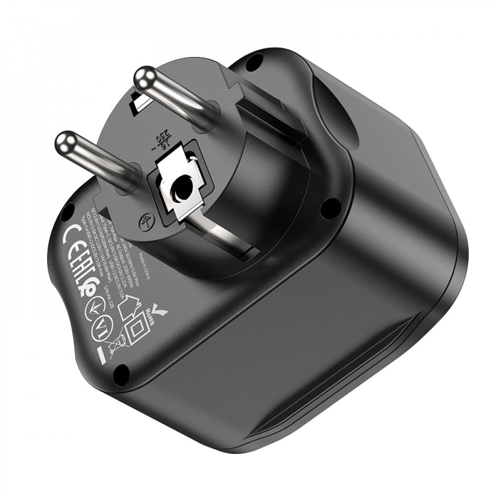 Home Charger 20W PD 2U Hoco NS3 – Black