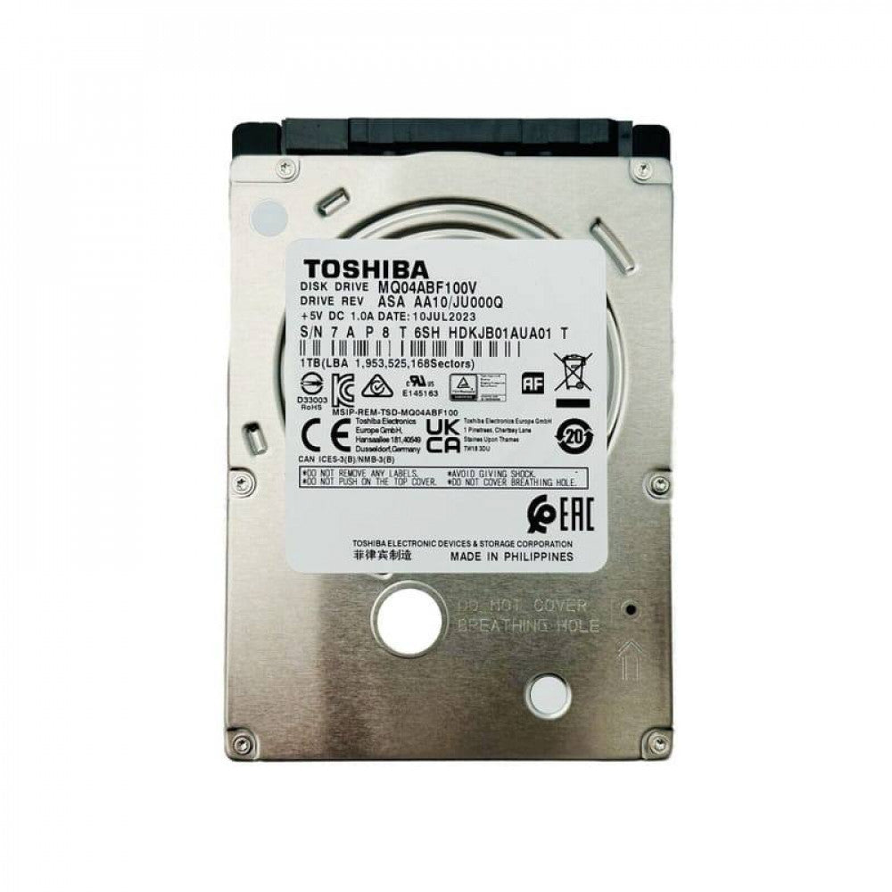 Накопитель HDD SATA 1.0TB Toshiba MQ04AB 5400 128 MB (MQ04ABF100V) Refurbished