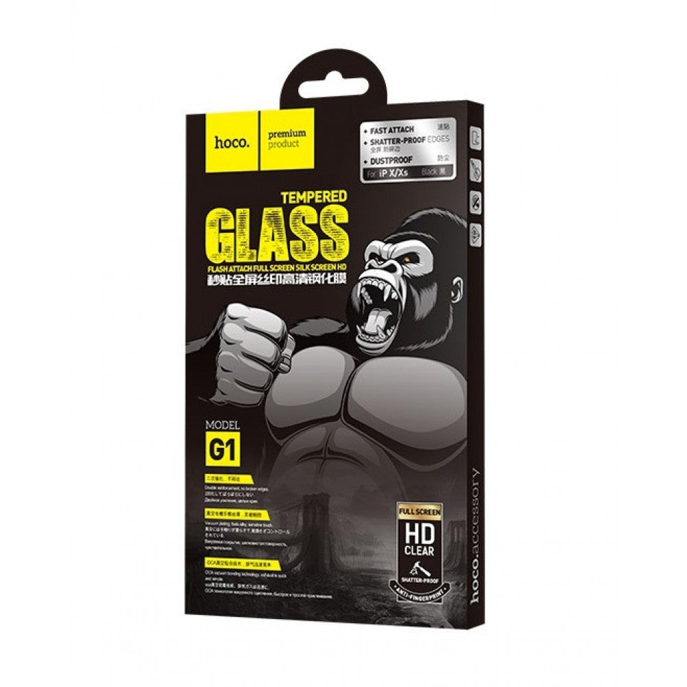 Zahisne sklo Hoco G1 Flash attach full screen silk screen HD iPhone 13 mini 5.4" - Black