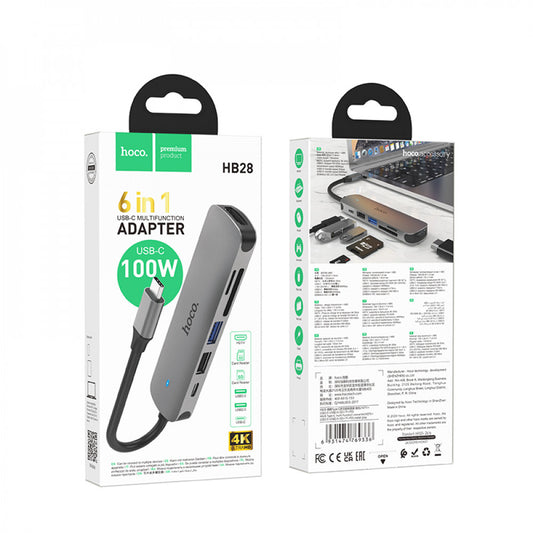 HUB USB C To HDTV ; PD ; 3USB — Hoco HB28
