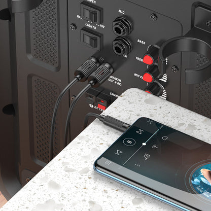 Cable Aux to 2 RCA (1m) Hoco UPA28 – Black