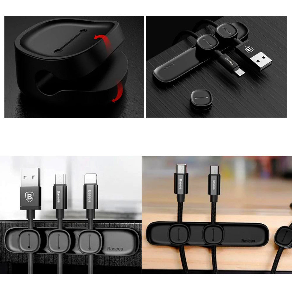 Baseus Cable Holder (ACWDJ) - ACWDJ-01 Black