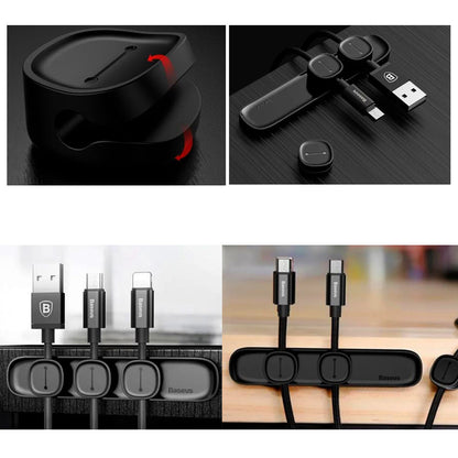 Baseus Cable Holder (ACWDJ) - ACWDJ-01 Black