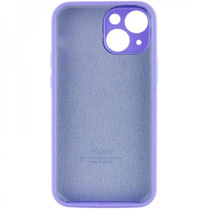 Original Silicone Case with protective camera iPhone 14 — Lilac (5)