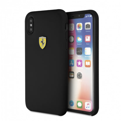Накладка Чехлы Ferrari Glass Cases on Track Logo — iPhone X ; Xs — Black