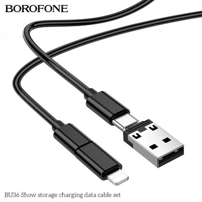 Multifunctional Charging Cable Set 60W Borofone BU36 – Black