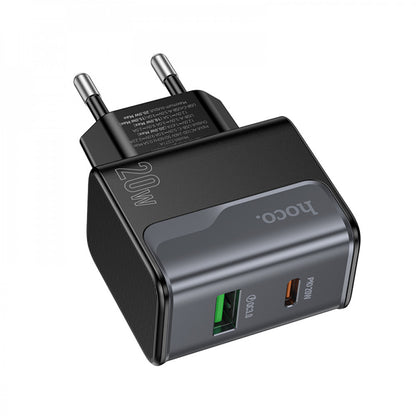 Home Charger | 20W | PD | QC3.0 — Hoco CS71A — Black