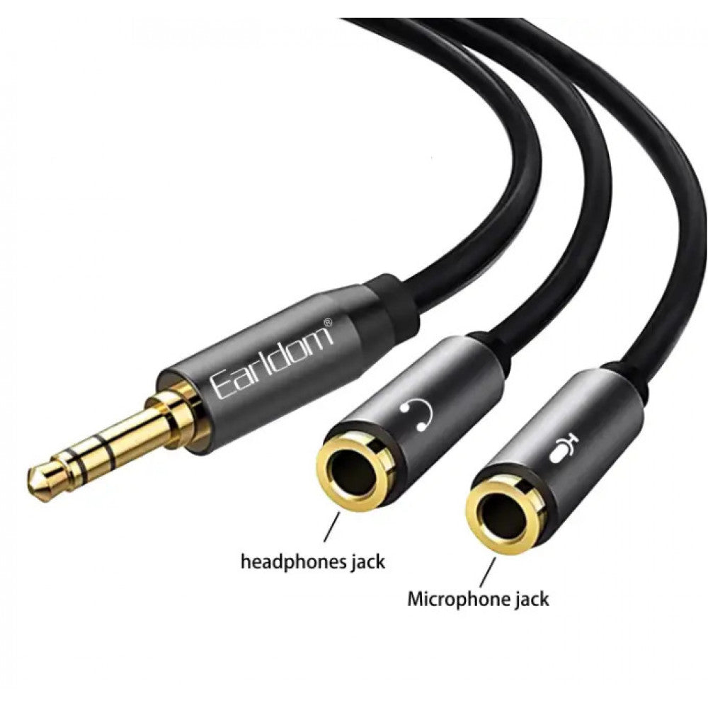 Aux cable (1m) Earldom ET-AUX202 – Black