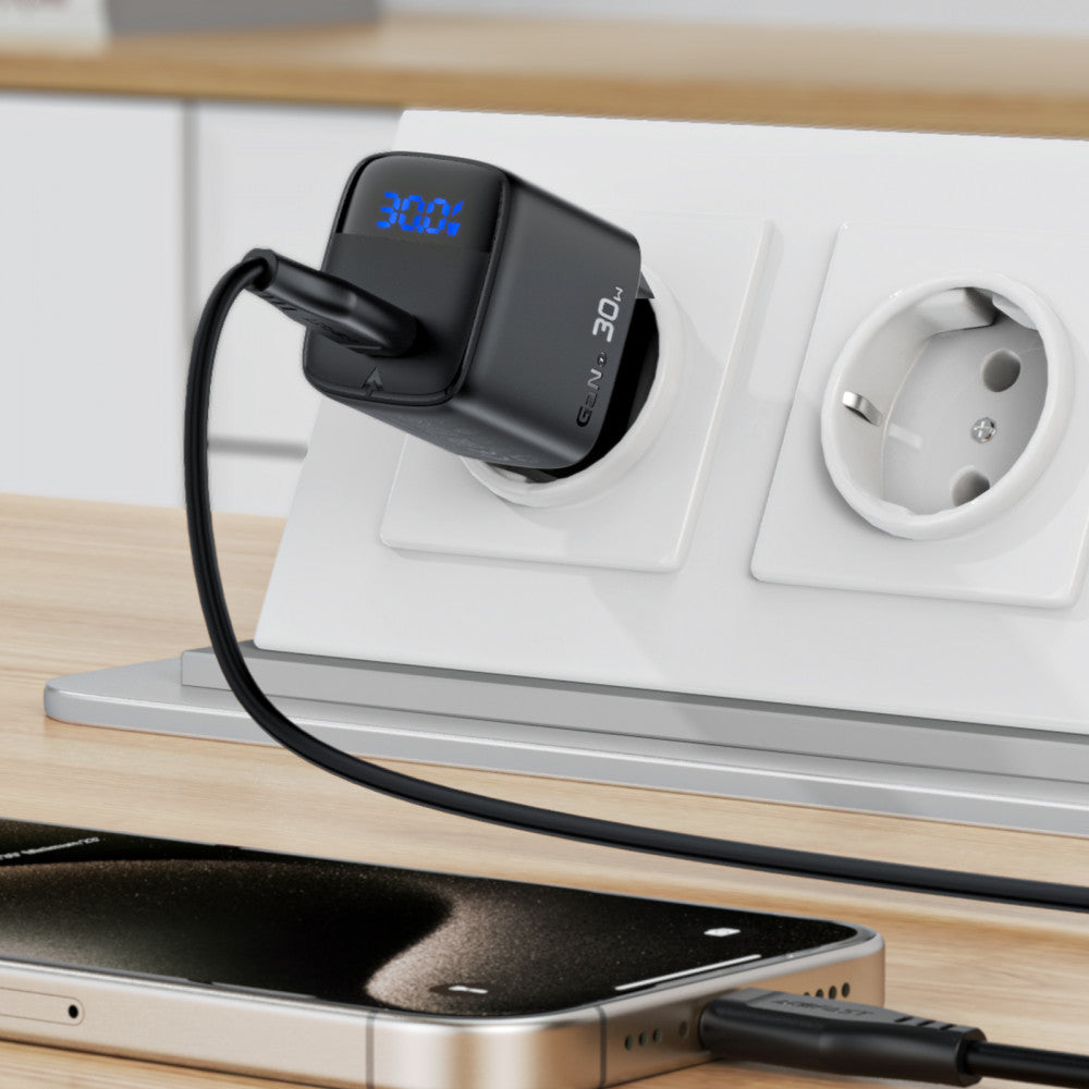 Зарядное устройство для Acefast A115, 30 Вт, PD, кабель USB-C – USB-C (1.2 м)