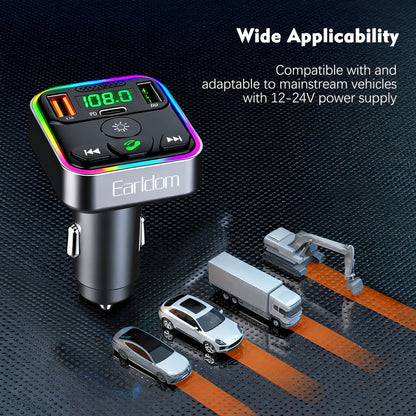 Fm Modulator MP3 | Car Charger | 3.0A | 2U | 1C — Earldom ET-M114