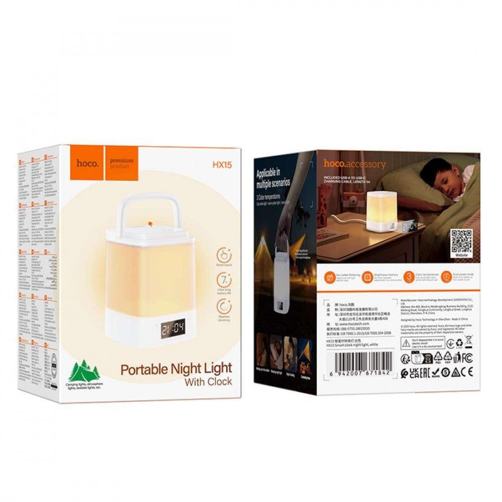 Цифровые часы с ночником Hoco HX15