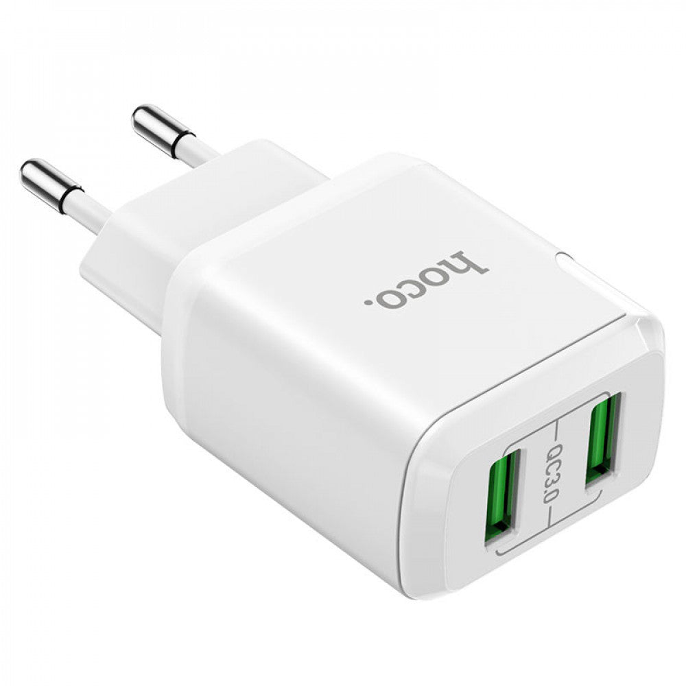 Home Charger 18W QC3.0 Micro Cable (1m) Hoco N6 — White