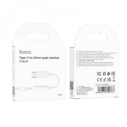Adapter USB C To 3.5mm Hoco LS35 – White