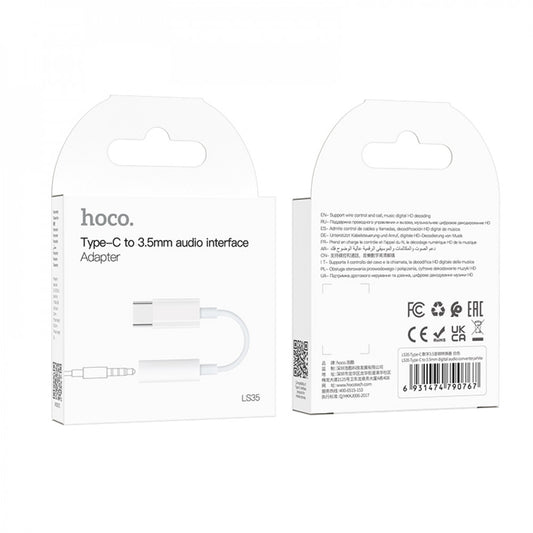 Adapter USB C To 3.5mm Hoco LS35 – White