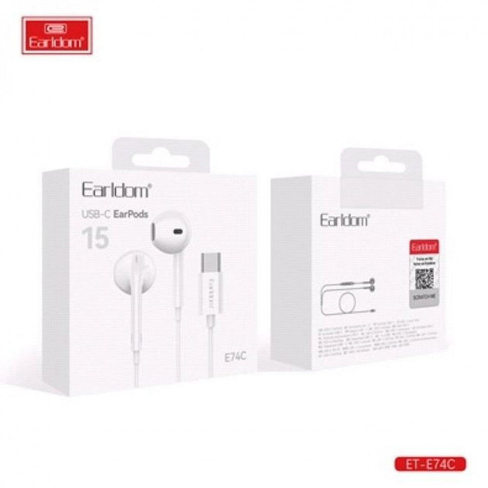 Type C headphones with microphone – Earldom ET-E74C