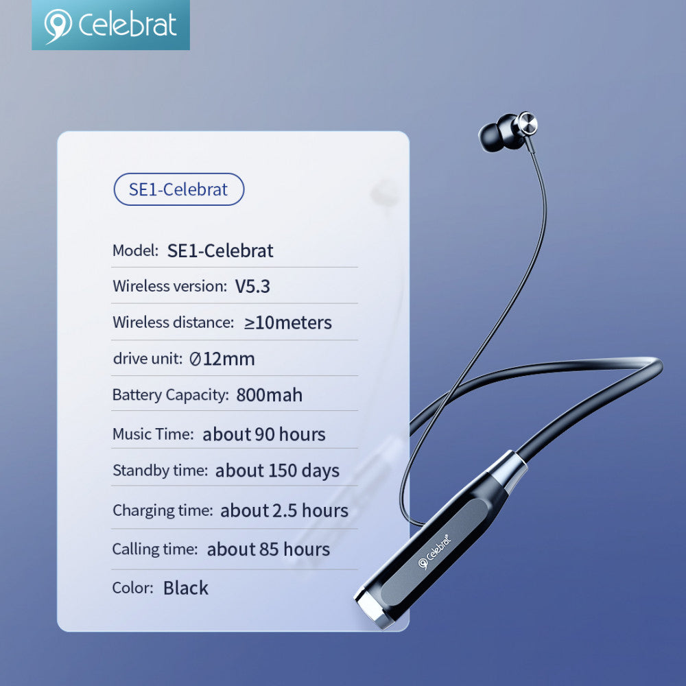 Bluetooth headphones Celebrat SE1 – Black